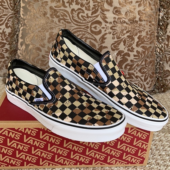 Vans Classic Slip-On Checkerboard Cmdsrt/Trwht WMN - Picture 8 of 16